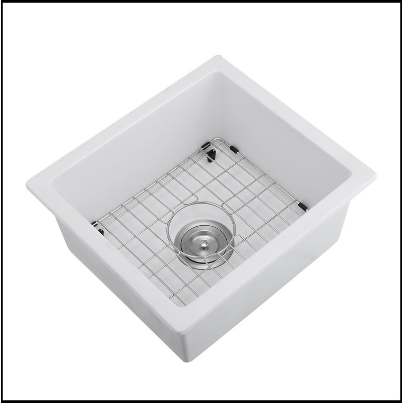 Undermount Bar Sink With Grid And Strainer