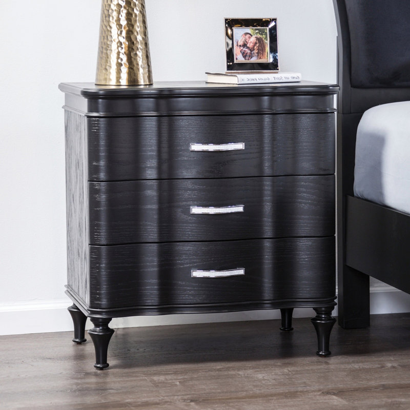 Table de chevet 1Pc, Noir