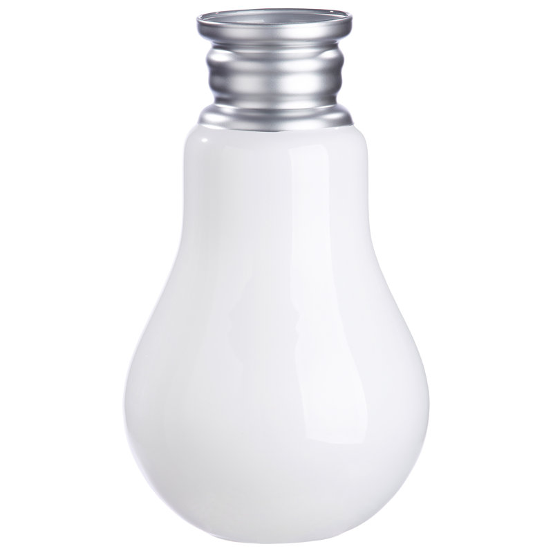 Bethanya Handmade Glass Table Vase, White