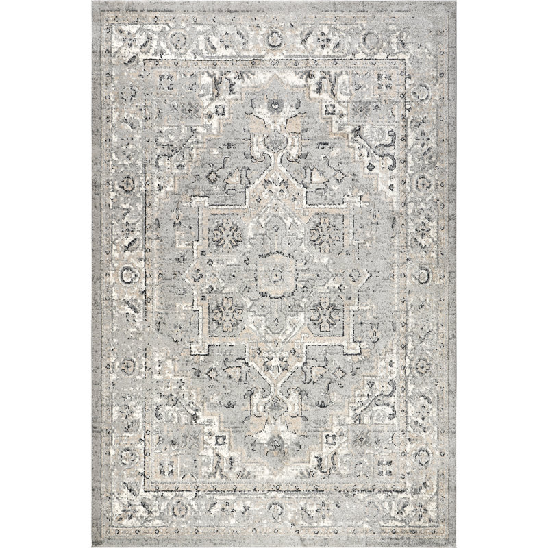 Tapis traditionnel tissé à la machine Edwa, Rectangle 8 pi x 10 pi