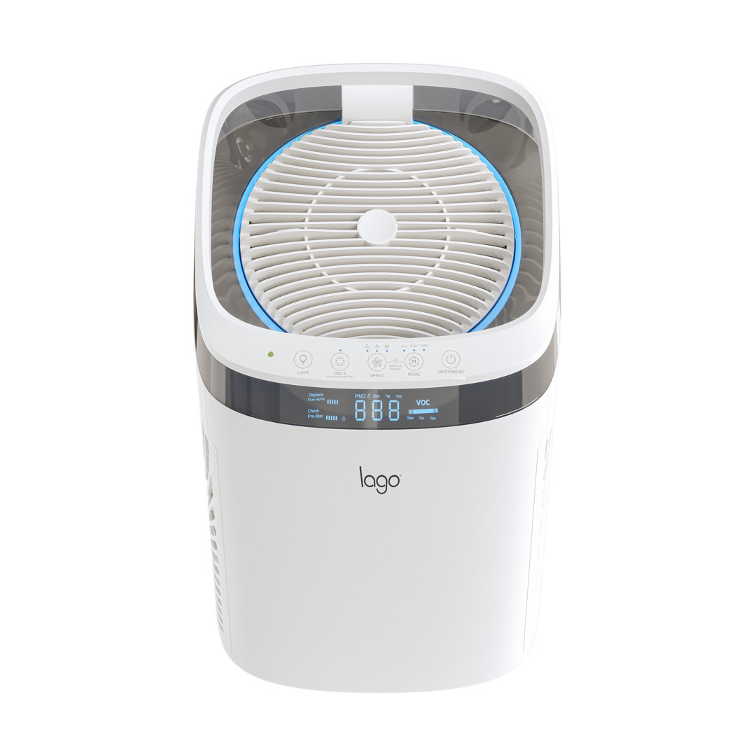 Lago Personal Air Purifier with True HEPA Filter for 650 Cubic Feet Lago