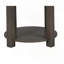 Table de bout en MDF brun clair avec ports de chargement USB