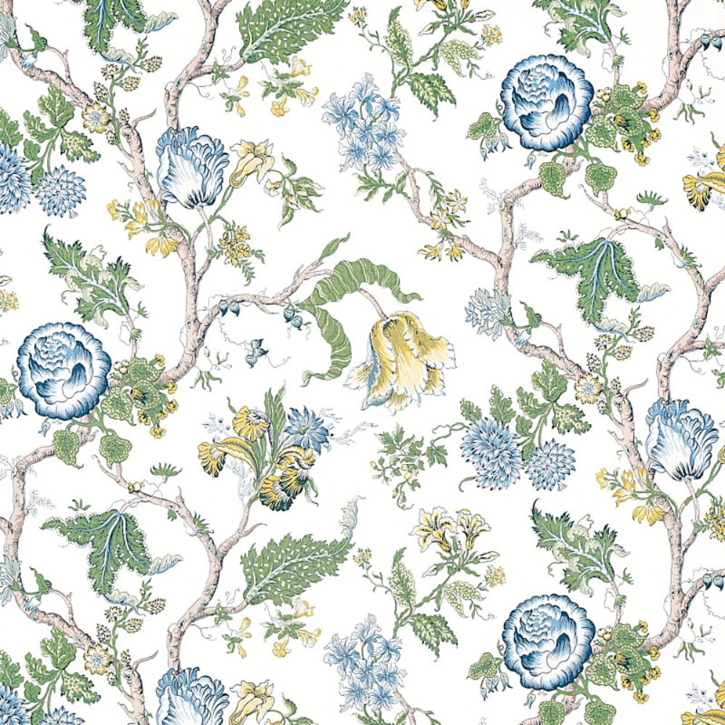 Tissu Josephine, Bleu