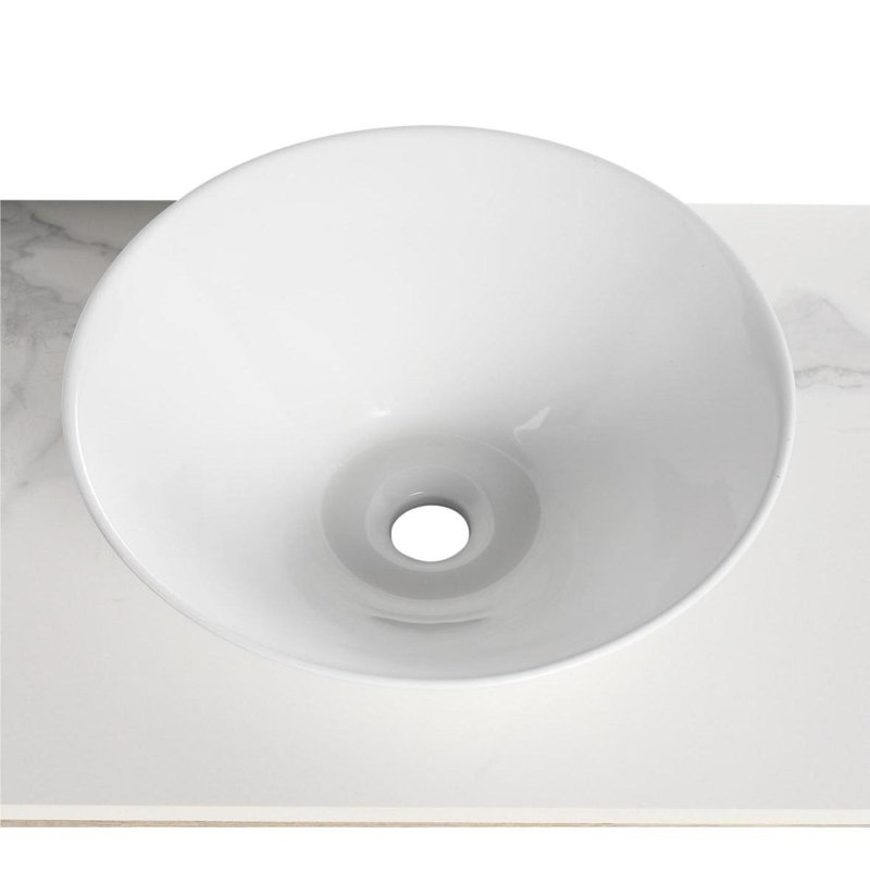 Ceramic Round Above Counter  Bathroom Sink Art Basinbab217mowh