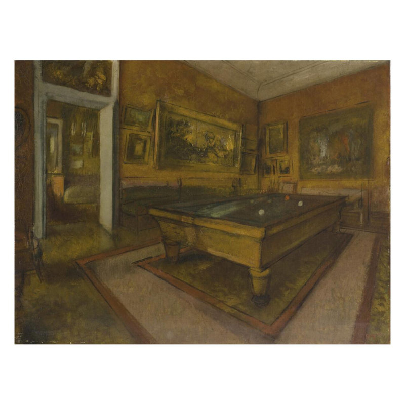 «Billiard Room at Me_nil-Hubert» par Edgar Degas - Estampe numérique, H 22 po x l 28 po