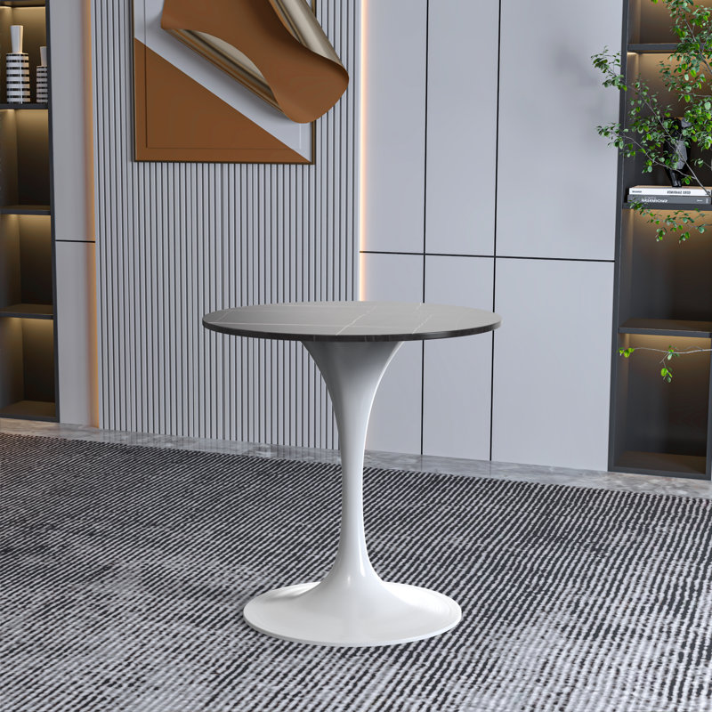 Table de salle à manger Heatherton, 29.35" H x 27.56" W x 27.56" D, Noir, noir, noir, noir