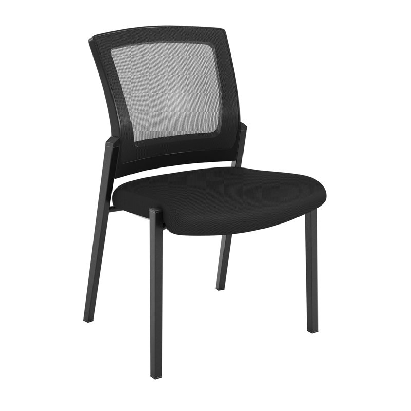 Chaise d'appoint commerciale sans accoudoirs avec structure en acier