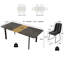 Ensemble de table à manger 7 pièces, 6 à 8 personnes avec 6 chaises modernes pour la cuisine et la salle à manger-930449902