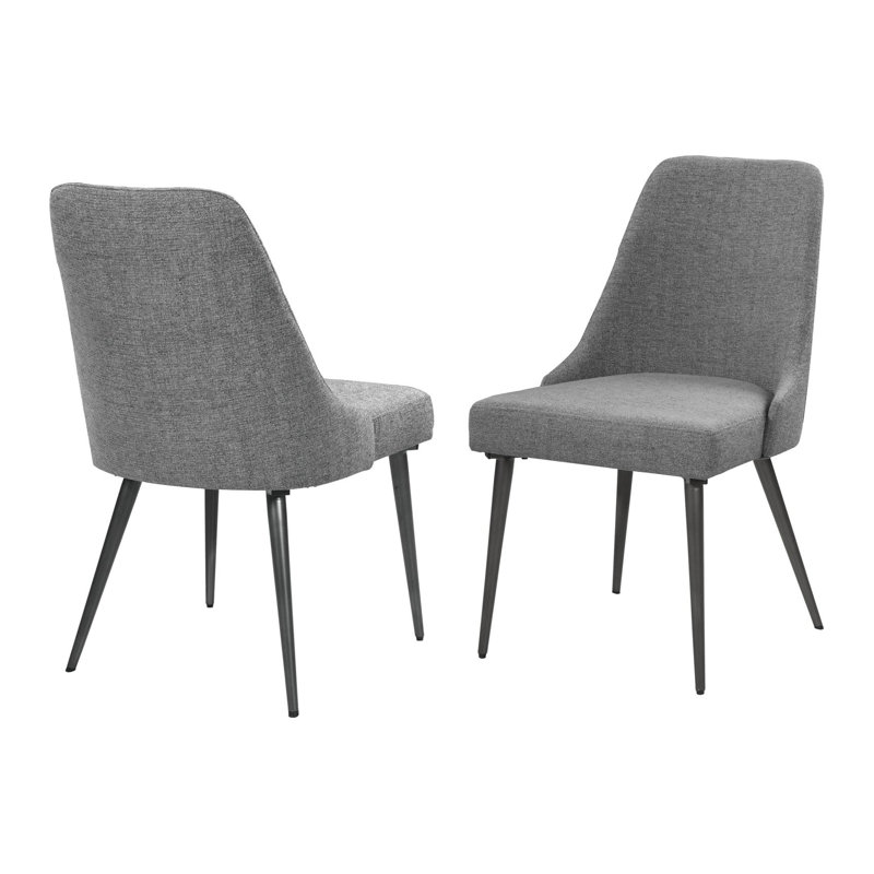 Chaise d'appoint en tissu gris Karneisha
