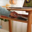 Bureau durable en cerisier et en rotin de petite taille-522926775