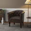 Fauteuil demi-tonneau touffeté en similicuir de 29,88 po Boney-1537486283