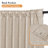 Annemary 100% Blackout Curtains Thermal Insulated Faux Linen Textured Drapes for Bedroom Living Room Curtains Rod Pocket/Clip Rings/Hook Belts (2 Panels Set)-79466430-79466425