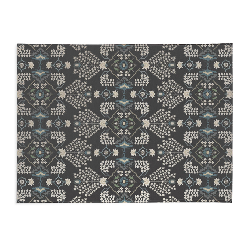 Tapis de cuisine léger antidérapant Tilly, Gris anthracite, Rectangle 4pi x 6 pi
