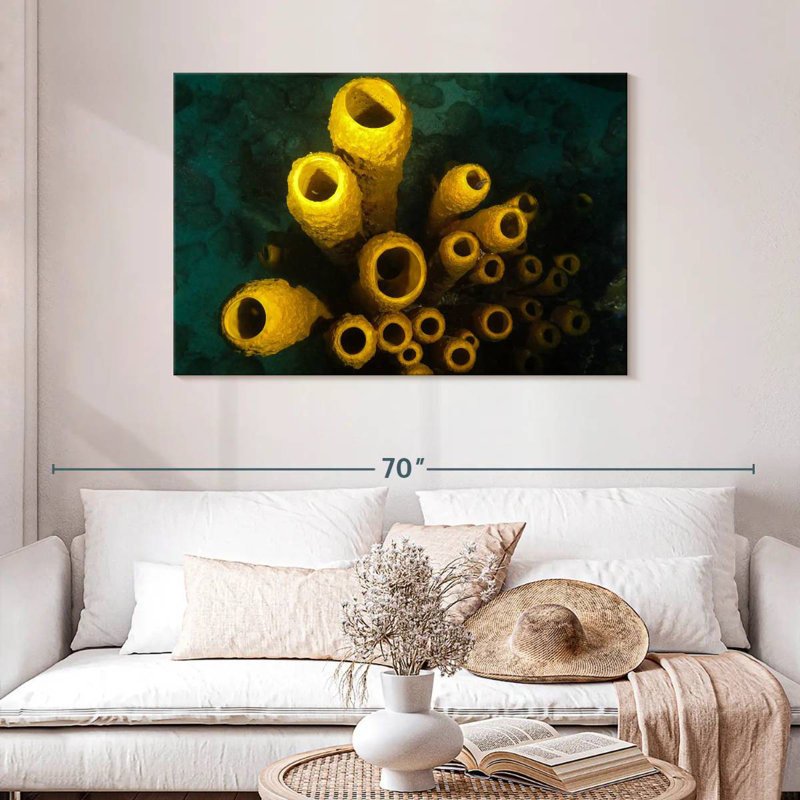 Brampt Yellow Pipe Corals, 30" H x 45" W