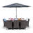 Karcher 8 Seater Dining Set with Cushions and Parasol