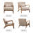 Hertford 26" Wide Mid Century Upholstered Solid Wood Accent Chair with an Extra Pillow-88837588