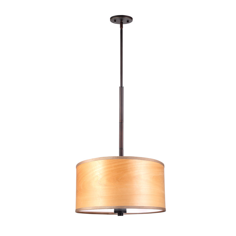 Ahmia 3 - Light Dimmable Chandelier, Bronze, Brulee - Cityscape, 13" H x 14.5" W x 14.5" D