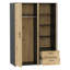 Taneem 3 Door Manufactured Wood Wardrobe