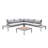 Ensemble de conversation modulaire 2 pièces avec coussins Nailwell