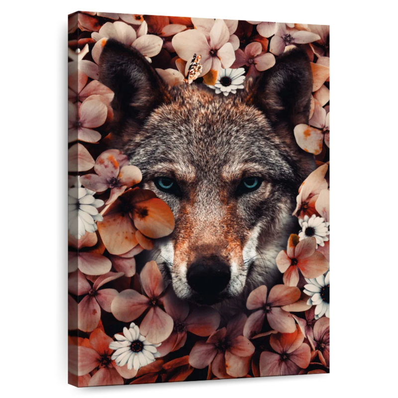 Loup botanique Brampt, H 36 po x l 24 po