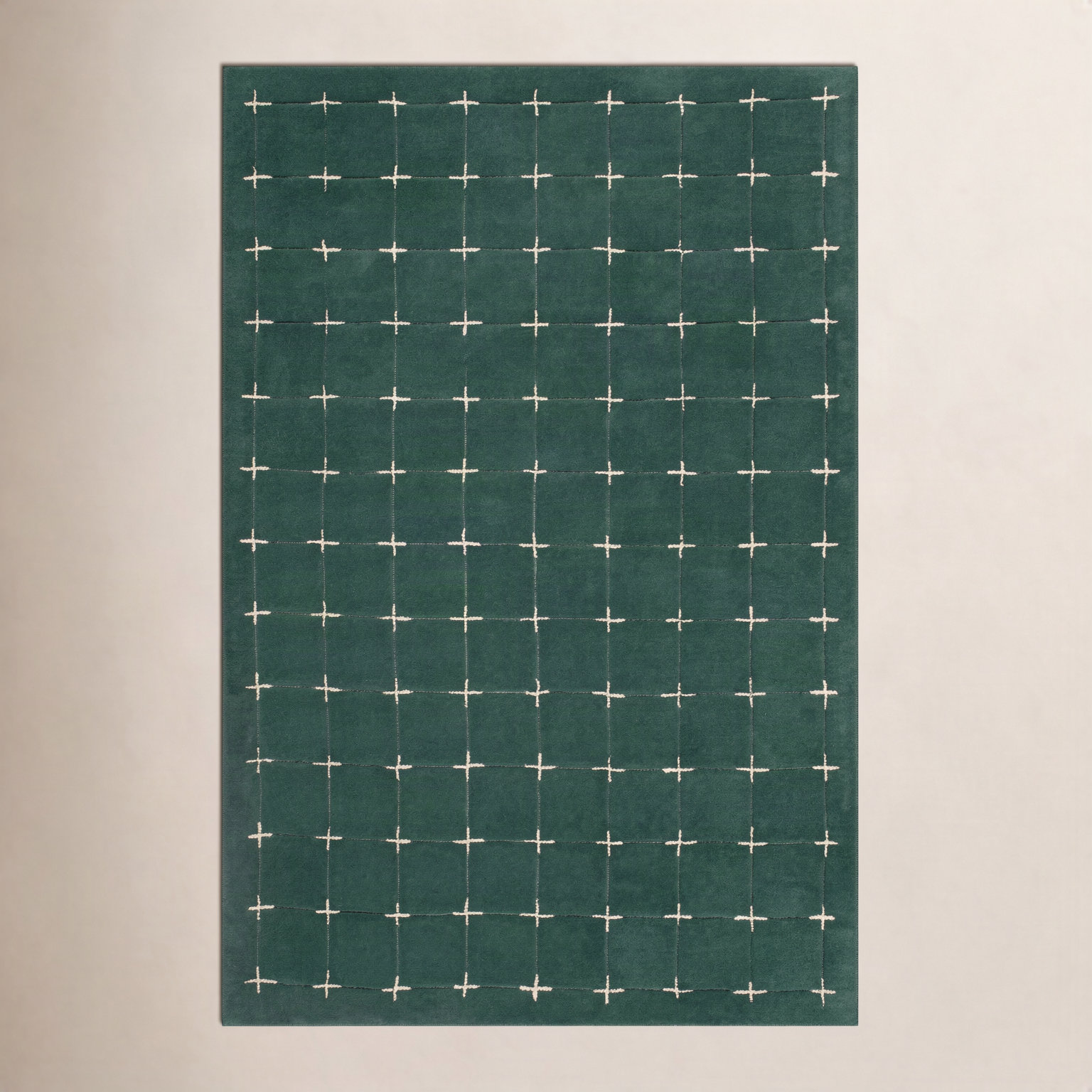 Mallory Hand-Tufted Green Rug, Rectangle 2' x 3'