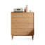 Modern Burlywood Solid Wood Accent Cabinet