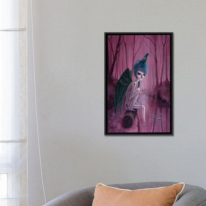 «Antheia» par Megan Majewski, reproduction d'art graphique sur toile, H 26 po x l 18 po x P 1,5 po, Toile avec cadre noir