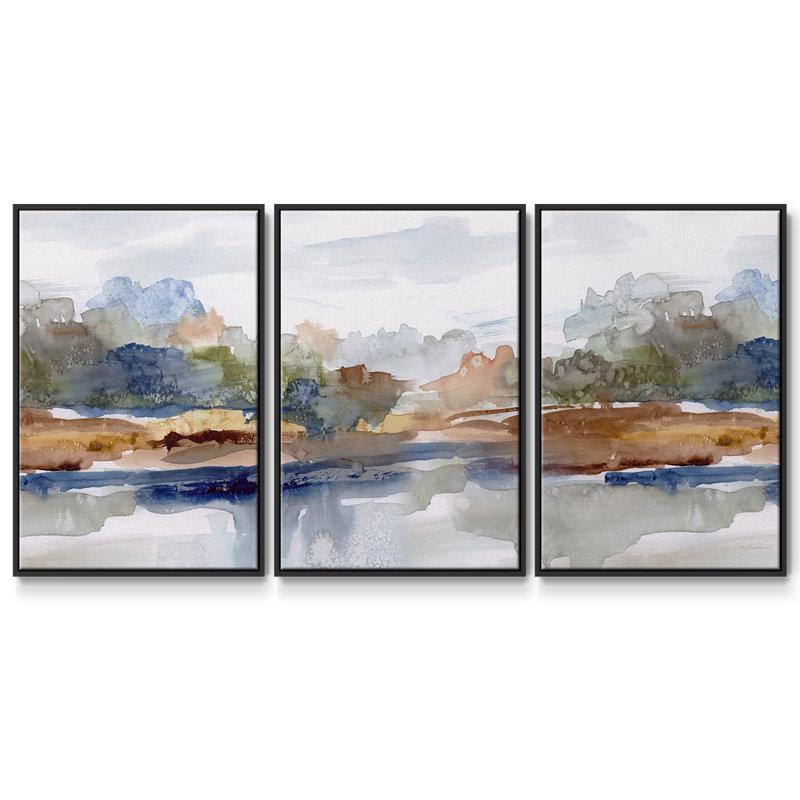 High Sierra - Toile encadrée multi-pièces, Noir, H 24 po x l 48 po x P 2 po