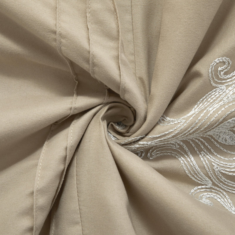 Ensemble d'édredon traditionnel 7 pièces Kelly, Grand, Taupe