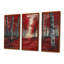 Red Birch Trees Forest Path Panorama II - Forest Wall Art Set-107201254-107201251