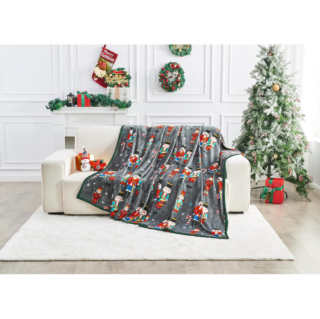 XMAS FLANNEL SHERPA THROW GAME ON 200X240 MULTI