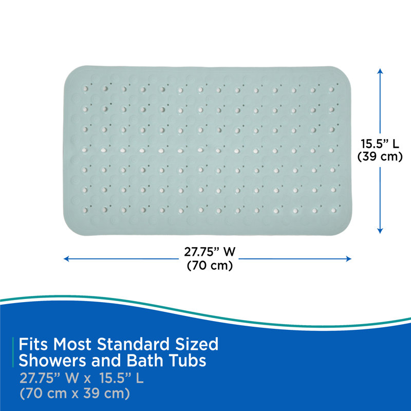 Kenney TPE Bath Shower, and Tub Mat, Blue