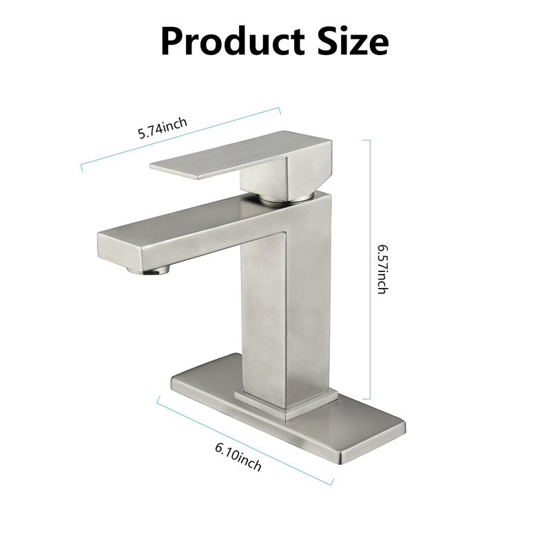 Single Hole Bathroom Faucet, Brushed Nickel
