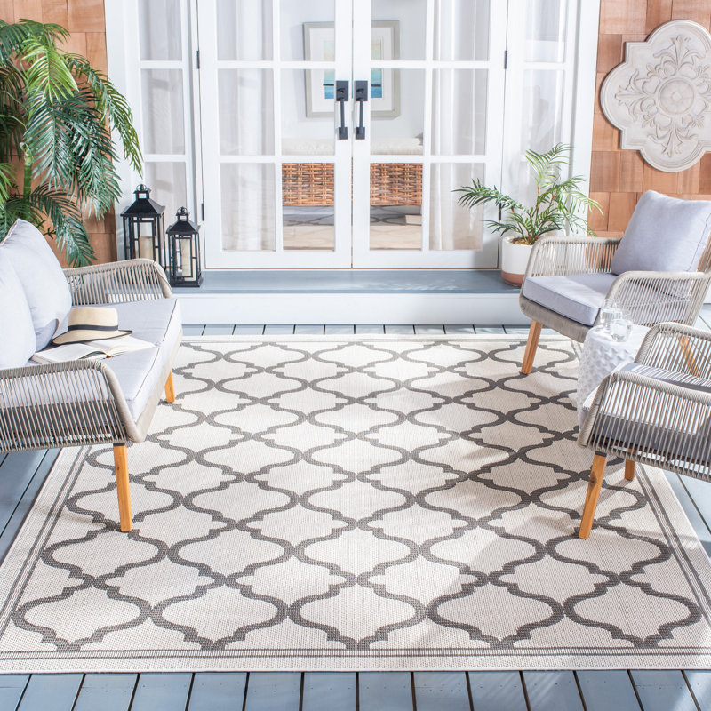 Murielle Performance Machine Washable Geometric Indoor/Outdoor Area Rug, Rectangle 5'3" x 7'6"