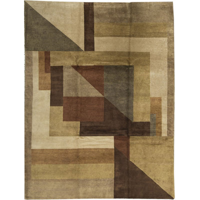 Hand-Knotted High-Quality Brown Area Rug