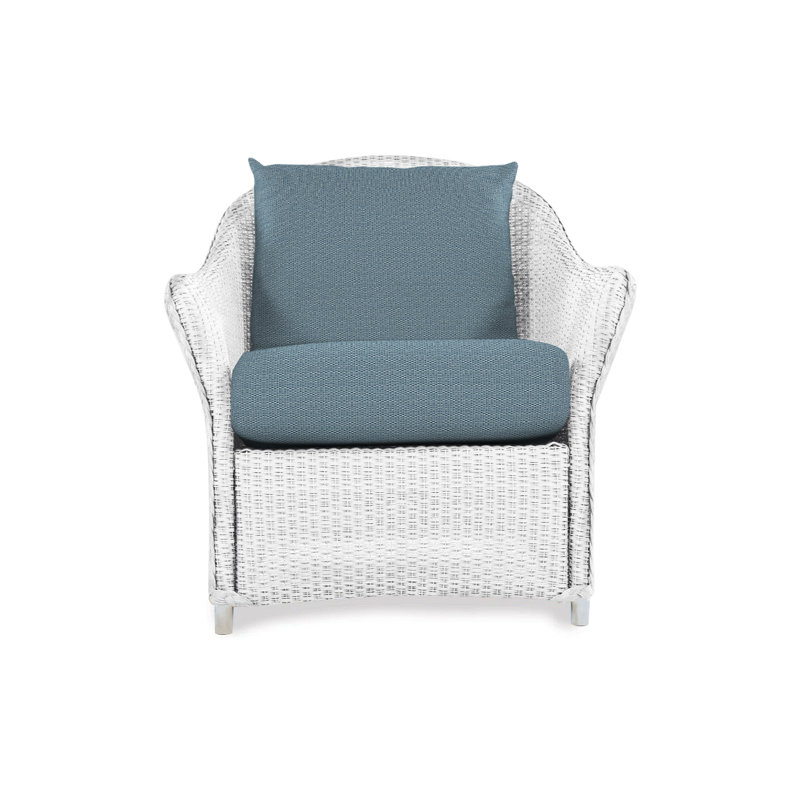 Weekend Retreat Outdoor Lounge Chair, White, Sailcloth Salt