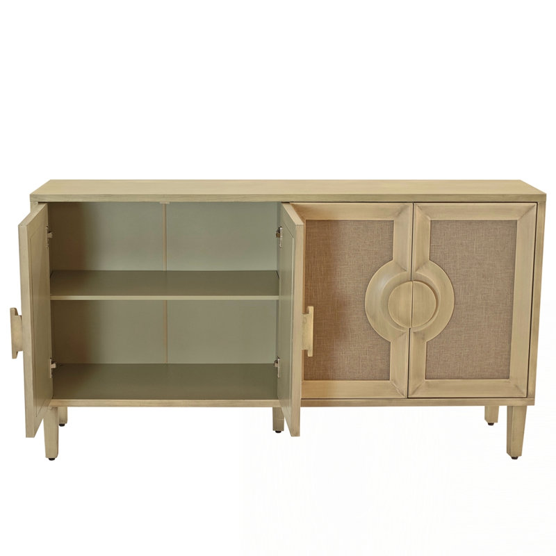 Armoire 59,84 "à 4 portes rétro