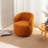 Swivel Accent Armchair Barrel Chair With Powder Coating Metal Ring-1122601910