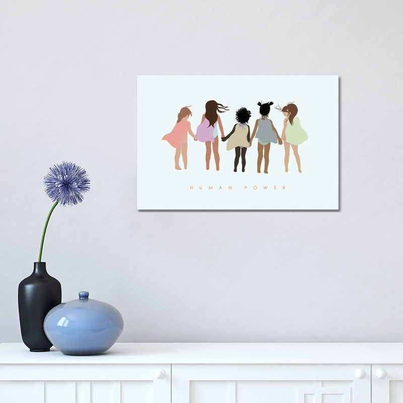 Human Power With Capes by Leah Straatsma - Print on Canvas, Wrapped Canvas, 30.48cm H x 45.72cm W x 1.91cm D