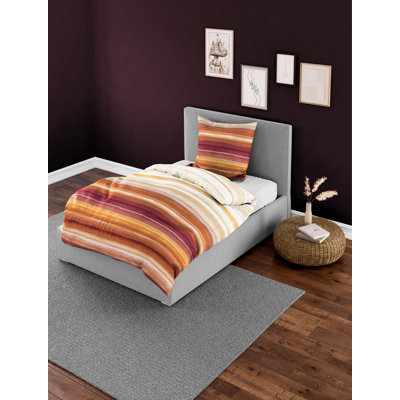 Bierbaum Cotton Striped Duvet Cover Set with Pillow Shams and Pillowcases