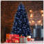 Arbre de Noël avec 600 lumières DEL blanches - 2486 pointes Arbre artificiel PE + PVC pour décoration d'Halloween et des Fêtes, structure à charnières avec support en métal stable-1477315494