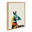 «Mid Century Modern Baby Zebra» par Rachel Lee, 3 oiseaux, reproduction d'art sur toile encadrée