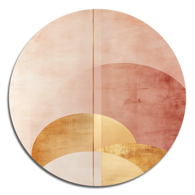 Jahani - Abstract Modern Transitional Large Round Metal Wall Art