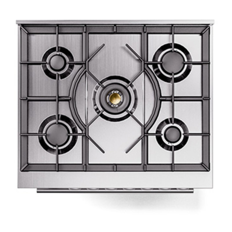 ILVE Professional Plus II 30 in Dual Fuel Range, Ral Classic/Stainless Steel, Natural Gas