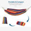 Hamac d'extérieur Duff 114 po extra large, rayures arc-en-ciel multicolores
