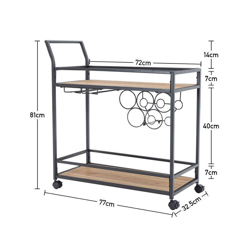 Anniemarie Metal Bar Cart
