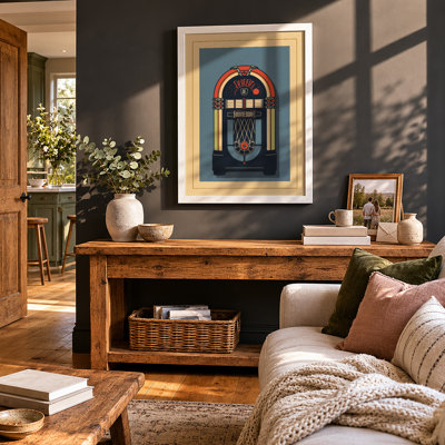 Vintage Jukebox Retro - Framed Print
