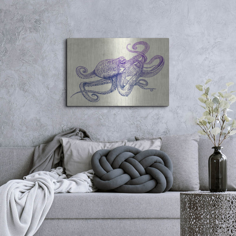 Octo-Flow, art mural en métal, H 24 po x l 36 po