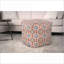 Pouf en tissu fabriqué à la main multicolore - Siège / repose-pieds / repose-pieds polyvalent | Multicolore | Tissu