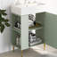 Meuble-lavabo 21,6 po, armoire combinée, meuble de rangement pour salle de bain, lavabo simple en céramique, rangement à gauche-1839664007